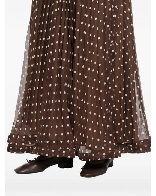 Falda larga con motivo de lunares P.A.R.O.S.H. de color Brown