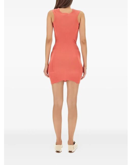 Vivienne Westwood Orange Ribbed Sleeveless Dress