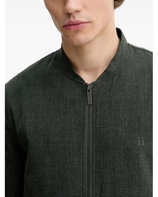 Les Deux Gray Como Reg Zip-Up Bomber Jacket for men