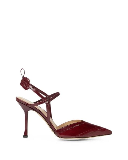 Fendi Red Very Colibrì Pointed-Toe Strap Pumps