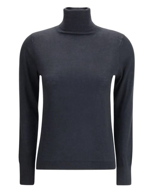 Allude タートルネック カシミアセーター Blue