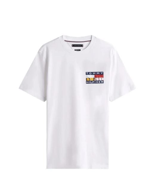 Tommy Hilfiger White Chest-Patch T-Shirt for men