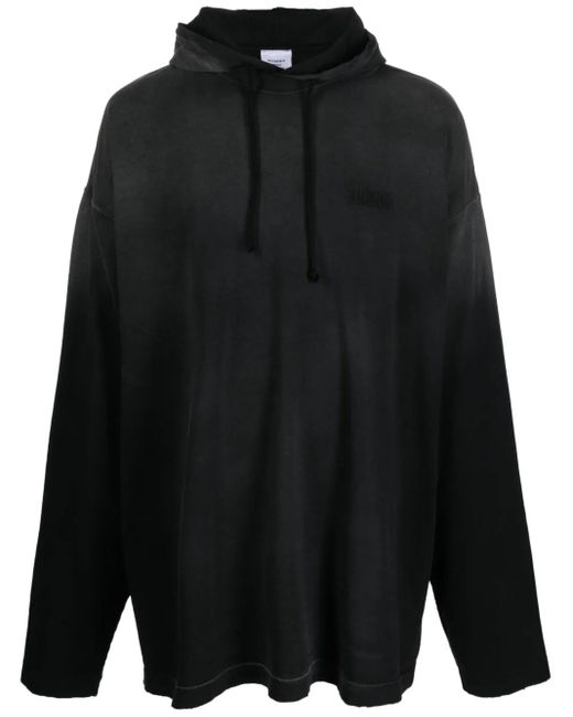 Felpa Oversize Con Effetto Sfumato di Vetements in Black da Uomo