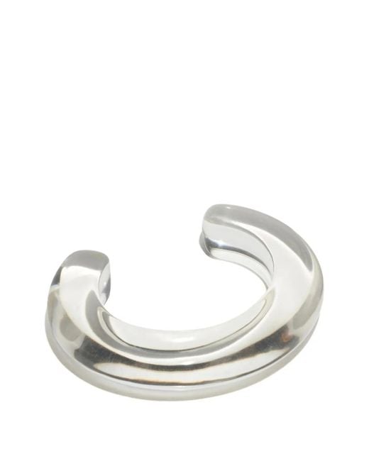 Lizzie Fortunato White Ridge-Cuff Bracelet