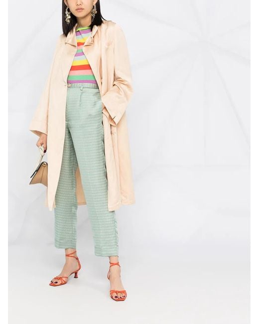 Pantalones capri con motivo pied de poule Forte Forte de color Green