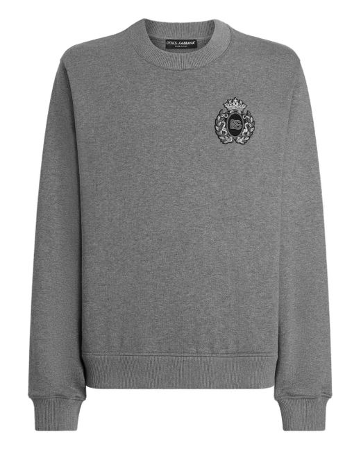 Dolce & Gabbana Sweater Met Logopatch in het Gray voor heren