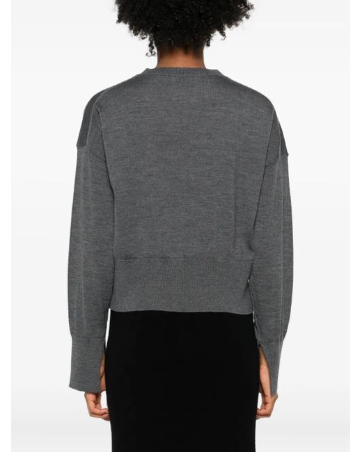 Daniele Fiesoli Gray Pullover Mit Rundem Ausschnitt