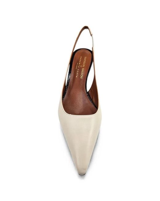Madison Maison White Loux Slingback Wedge Pumps