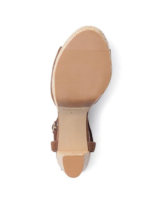 Bernardo Brown Valeria Platform Block-Heel Sandals