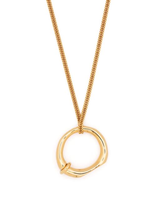 Jil Sander Metallic Round-pendant Necklace