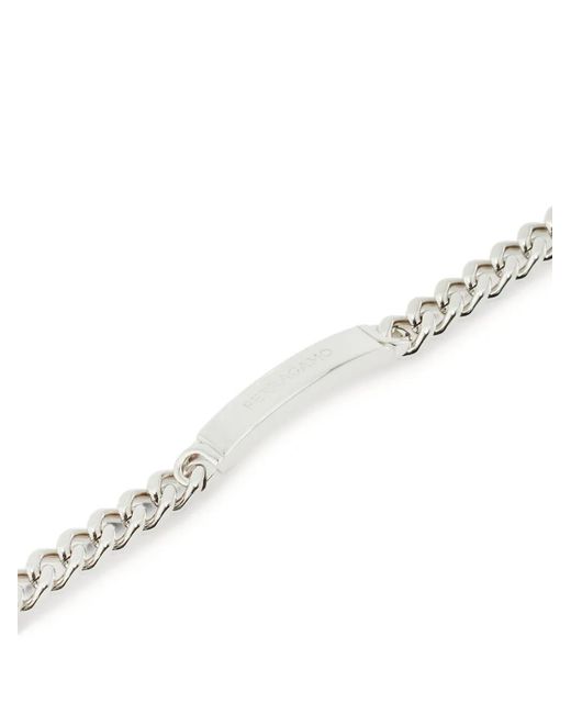 Ferragamo White Bracelet With Chain for men