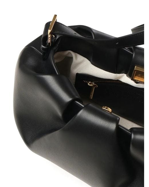 THEMOIRÈ Black Buckle Shoulder Bag