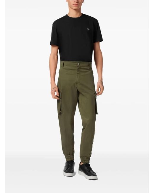 Philipp Plein Green Basic Cargo Joggers for men