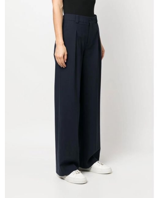 Closed Blue Brooks Wide-Leg Trousers