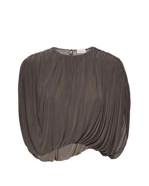 Magda Butrym Gray Ruched Top