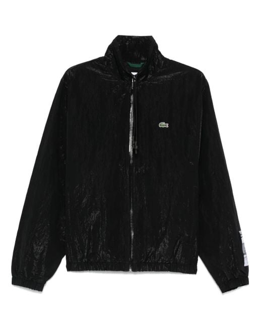 Chaqueta con parche del logo Lacoste de hombre de color Black