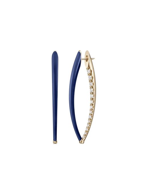 Melissa Kaye Blue 18K Large Cristina Diamond Earrings