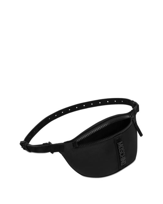 Moschino Black Logo Lettering Belt Bag for men