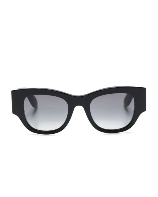 McQueen Black Wayfarer-Frame Tinted Sunglasses