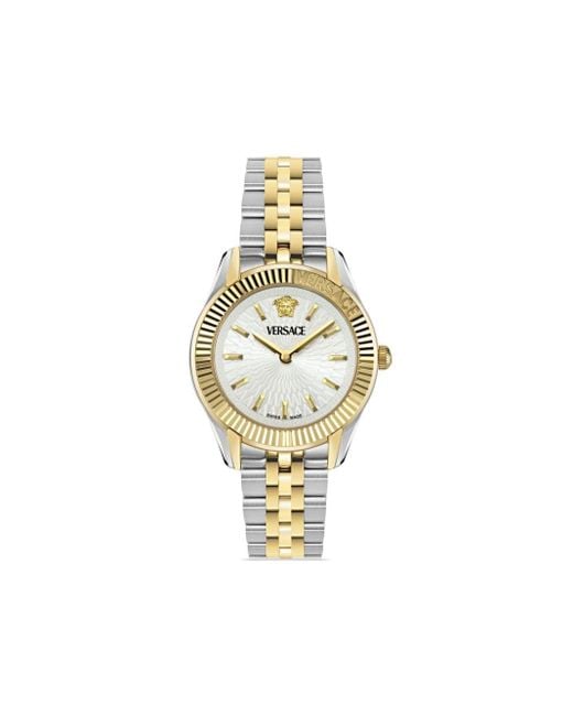 Versace Greca Time Horloge 30 Mm in het Metallic