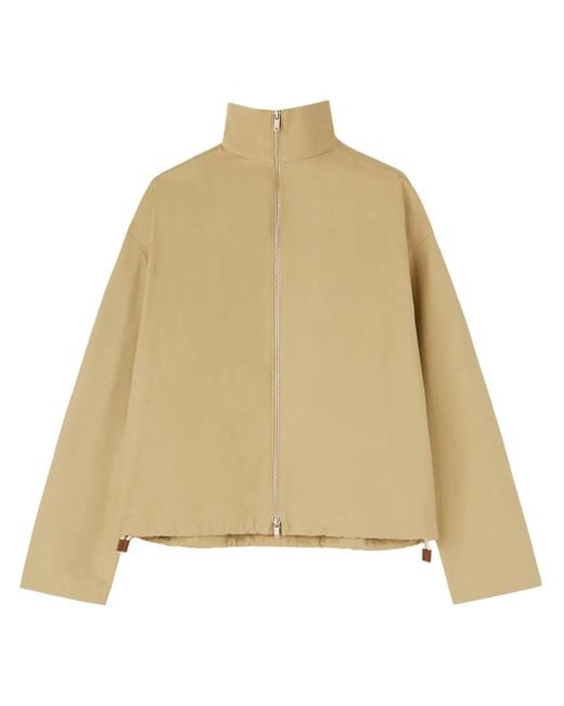 Jil Sander Natural Cotton Logo Patch Jacket for men