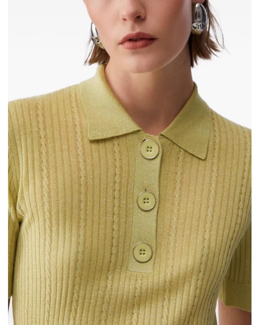 Liu Jo Yellow Buttoned Polo Shirt