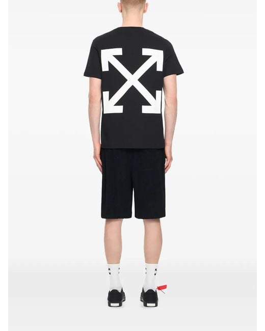 Off-White c/o Virgil Abloh Black Graphic-Print T-Shirt for men