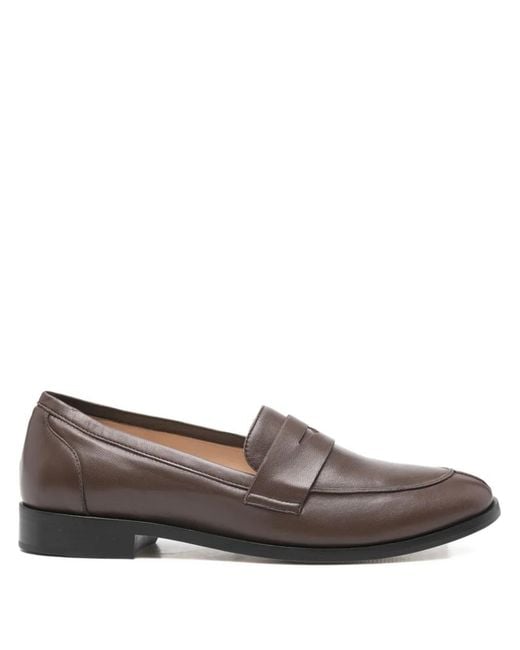 P.A.R.O.S.H. Brown Leather Loafers