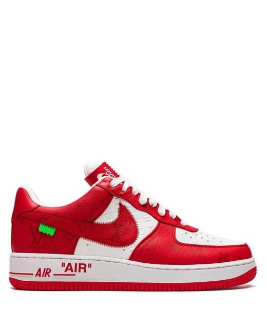Nike Louis Vuitton Air Force 1 Low "virgil Abloh in Red | Lyst