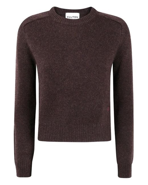 Jersey con cuello redondo Kujten de color Brown