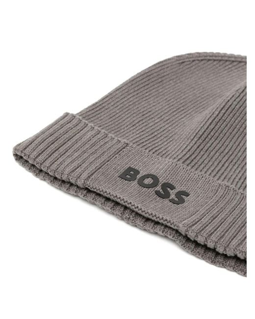 Boss Gray Asic Beanie for men