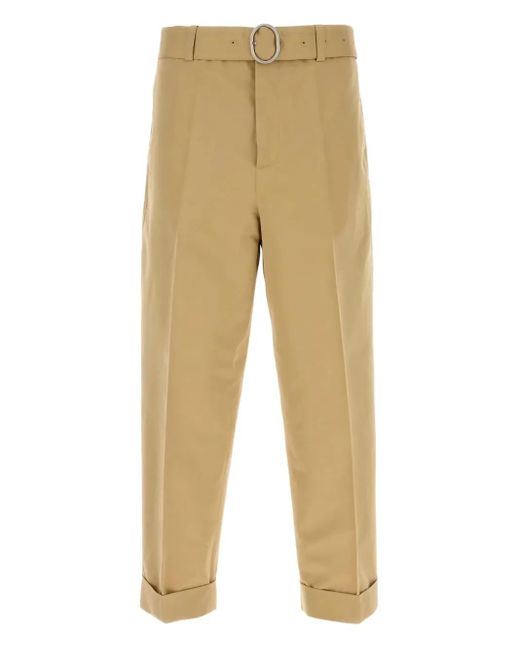 Jil Sander Chino mit Gürtel in Natural für Herren