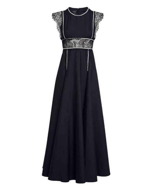 Giambattista Valli レースインサートドレス Blue