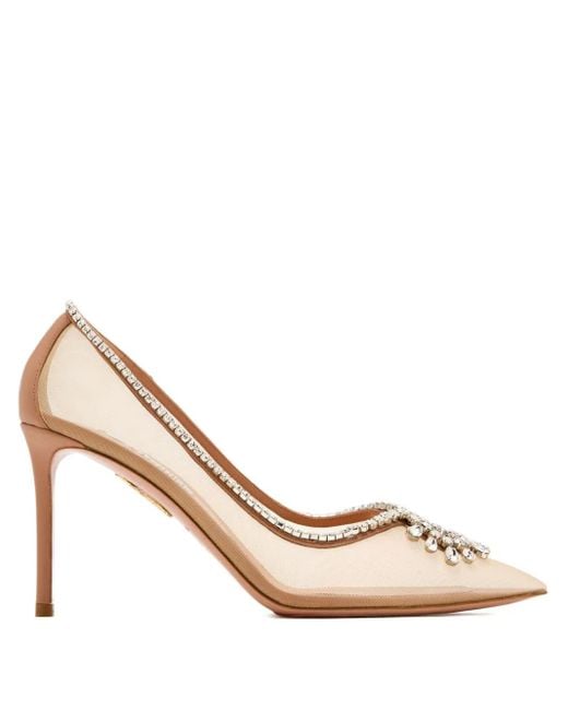 Pumps Con Cristalli 85Mm di Aquazzura in Pink