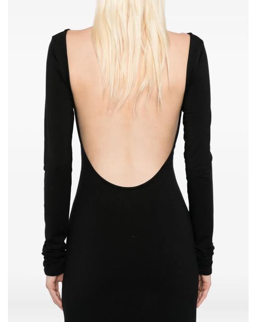 Xenia Magera Black Open Back Dress