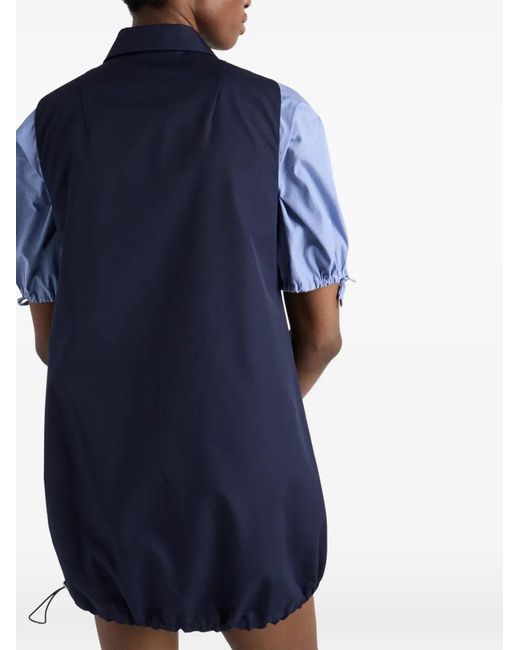 Prada Blue Poplin Mini-Dress