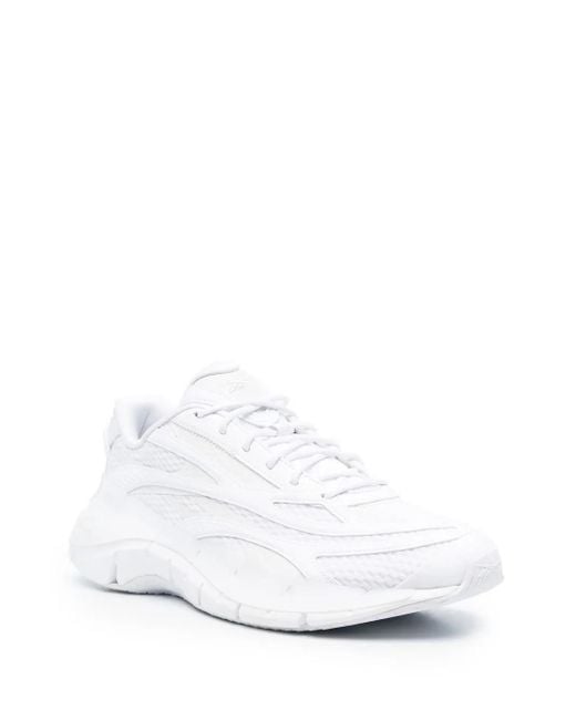 Reebok White Textured-Panel Sneakers for men