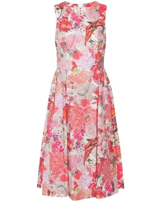 Marni Floral-print Flared Midi Dress