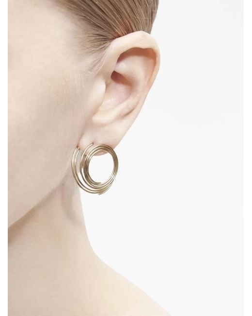 Shihara Metallic 18Kt Flat Hoop 02 Earring