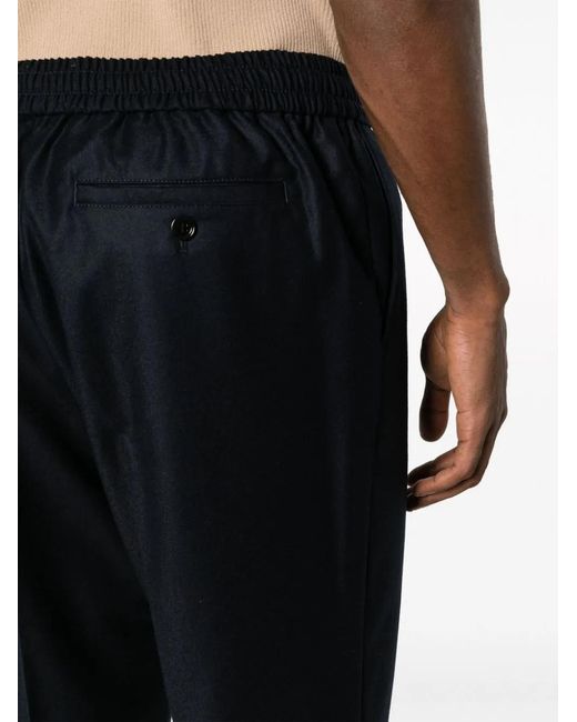 AMI Blue Cropped Tailored Trousers for men