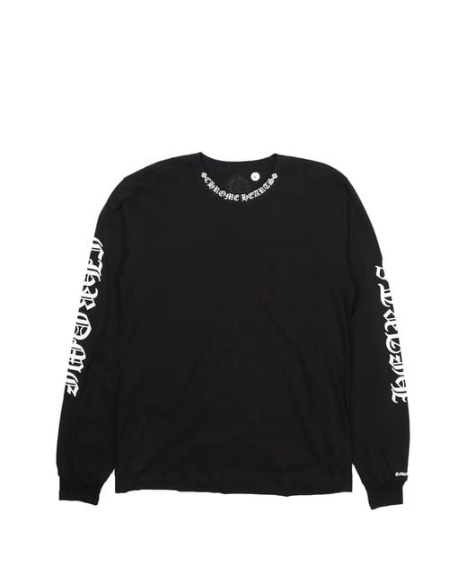 Chrome Hearts Black Logo-Print Long-Sleeve T-Shirt for men