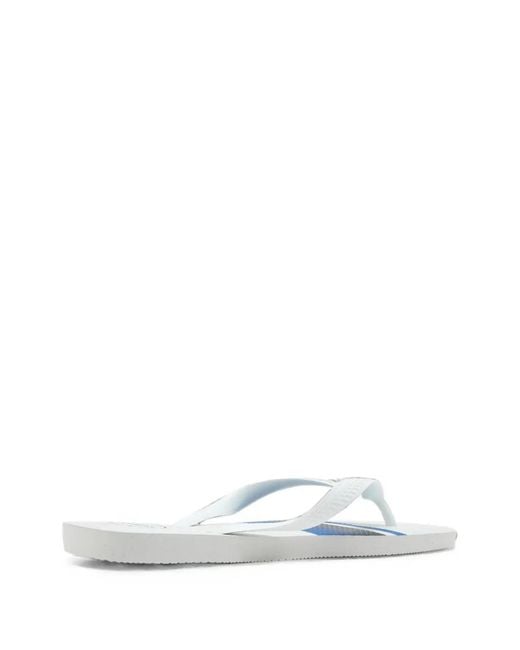Havaianas Blue Top Basic Logo-Embossed Flip Flops for men