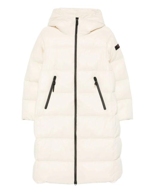 Peuterey Natural Padded Down Coat With Quilted Design