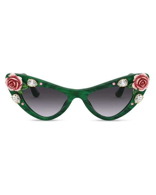 Tropical Rose Sunglasses di Dolce & Gabbana in Green