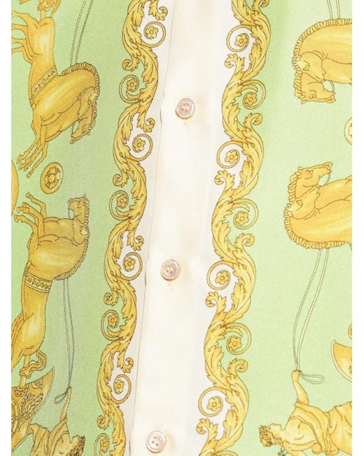 メンズ Versace バロッコプリント シャツ Yellow