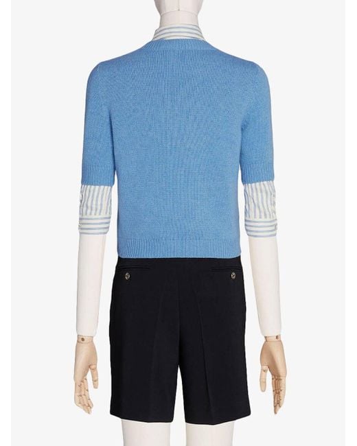 Gucci Beverly Hills チェリー ニットトップ ブルー | Lyst