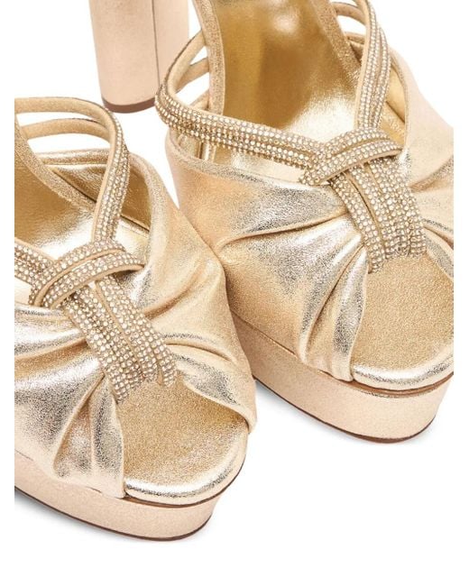 Casadei White 140Mm Taylor Flora Wonder Sandals
