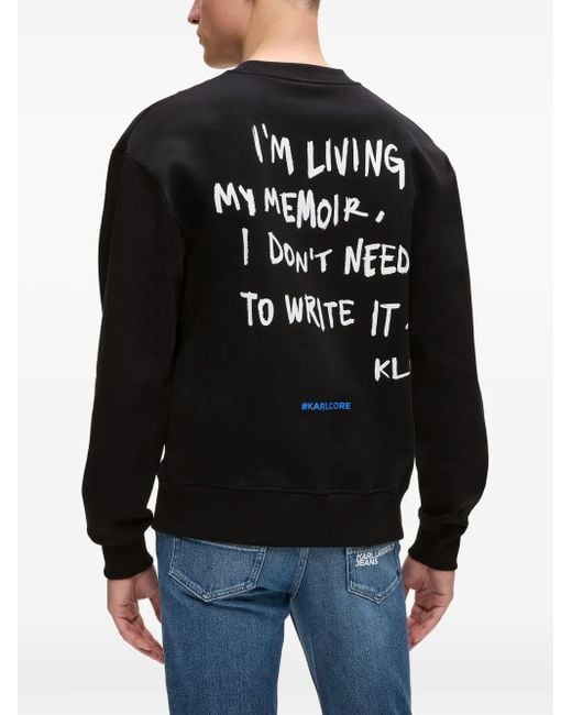 Karl Lagerfeld Sweatshirt Mit Logo-Print in Black für Herren