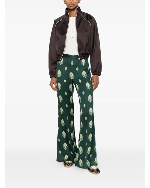 Sandro Black Embroidered Cropped Satin Jacket