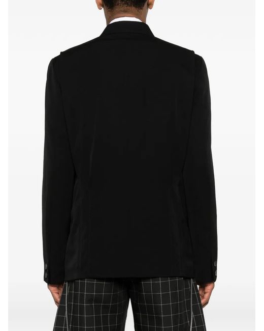 Kiko Kostadinov Black Double-Breasted Tailored Jacket for men